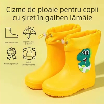 Cizme de ploaie pentru copii, Cizme de ploaie antiderapante pentru bebeluși, Fete pentru studenți, Pantofi de apă pentru copii, Pantofi de cauciuc impermeabili pentru copii