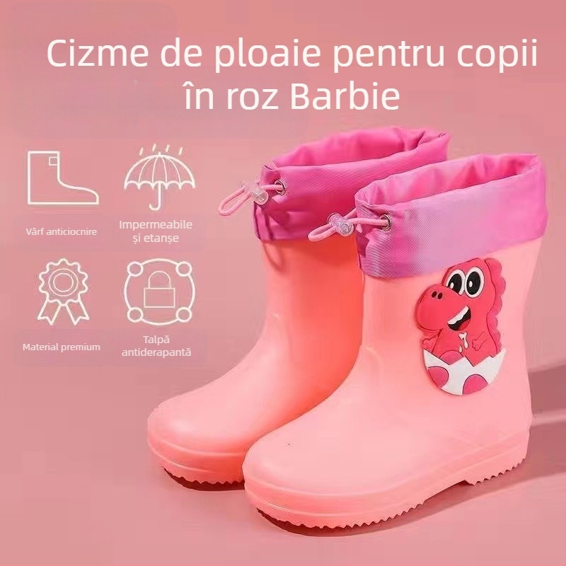 Cizme de ploaie pentru copii, Cizme de ploaie antiderapante pentru bebeluși, Fete pentru studenți, Pantofi de apă pentru copii, Pantofi de cauciuc impermeabili pentru copii