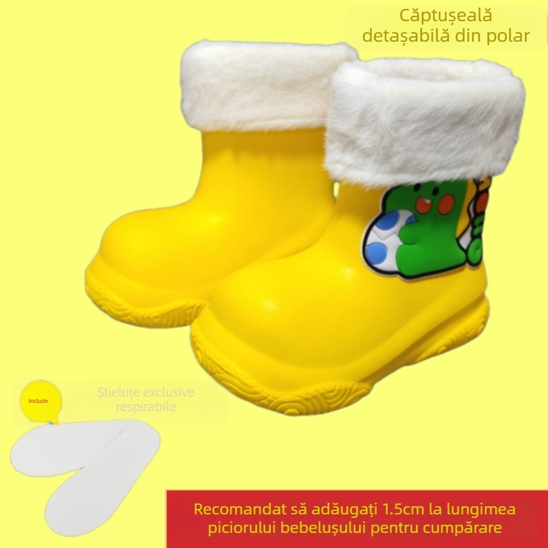 Cizme de ploaie pentru copii, fete, 3-12 ani, desene animate EVA, îmbrăcăminte exterioară impermeabilă, pantofi antiderapanți cu talpă moale, butoi mijlociu, cizme de ploaie pentru băieți