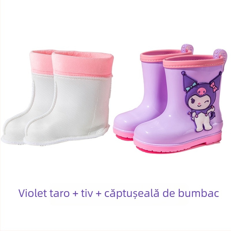 Sanrio impermeabil Beam Kulomi primăvara și vara pantofi de ploaie pentru copii scurt tub în aer liber antiderapante patru anotimpuri cizme de ploaie pentru fete