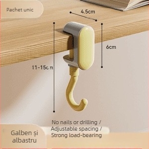 Cârlig pentru ghiozdan, gânditor, rață, student, birou, cârlig lateral pentru geantă, fără adeziv, fără autocolant, detașabil, portabil, cârlig pentru geantă