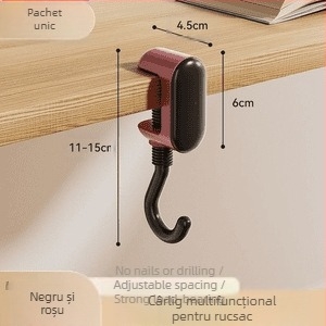 Cârlig pentru ghiozdan, gânditor, rață, student, birou, cârlig lateral pentru geantă, fără adeziv, fără autocolant, detașabil, portabil, cârlig pentru geantă