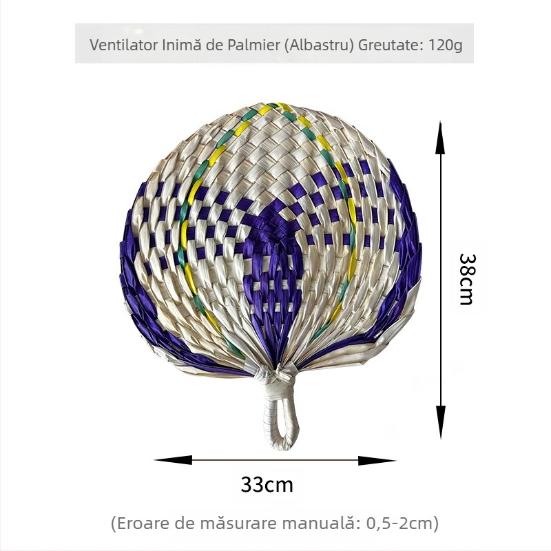 Evantai de palmier din paie, en-gros, evantai de vară, artă cool, evantai din frunze de cattail, țesut manual, portabil, evantai de mână, decorațiuni de perete suspendate