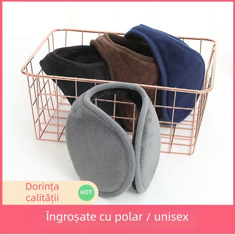 Căști pentru urechi, căști de pluș pentru bărbați și femei, iarna, spate, purtând căptușeală caldă pentru urechi, îngroșată, mare