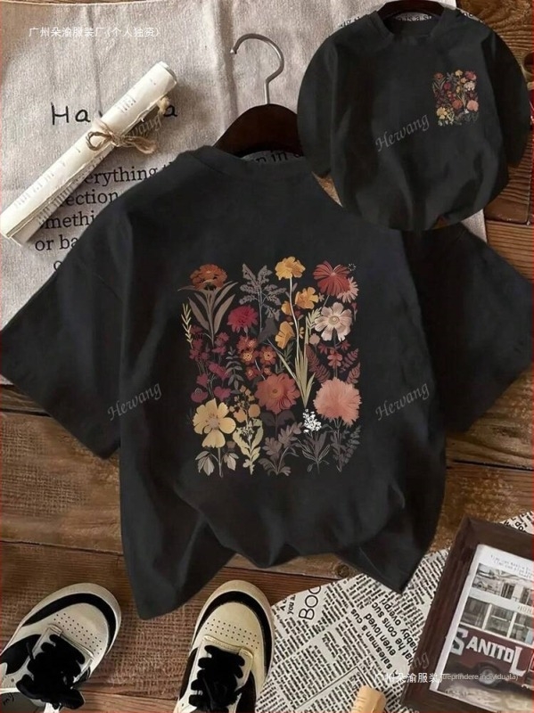 Tricou casual pentru femei Cross-Border Aliexpress cu mânecă scurtă și guler rotund