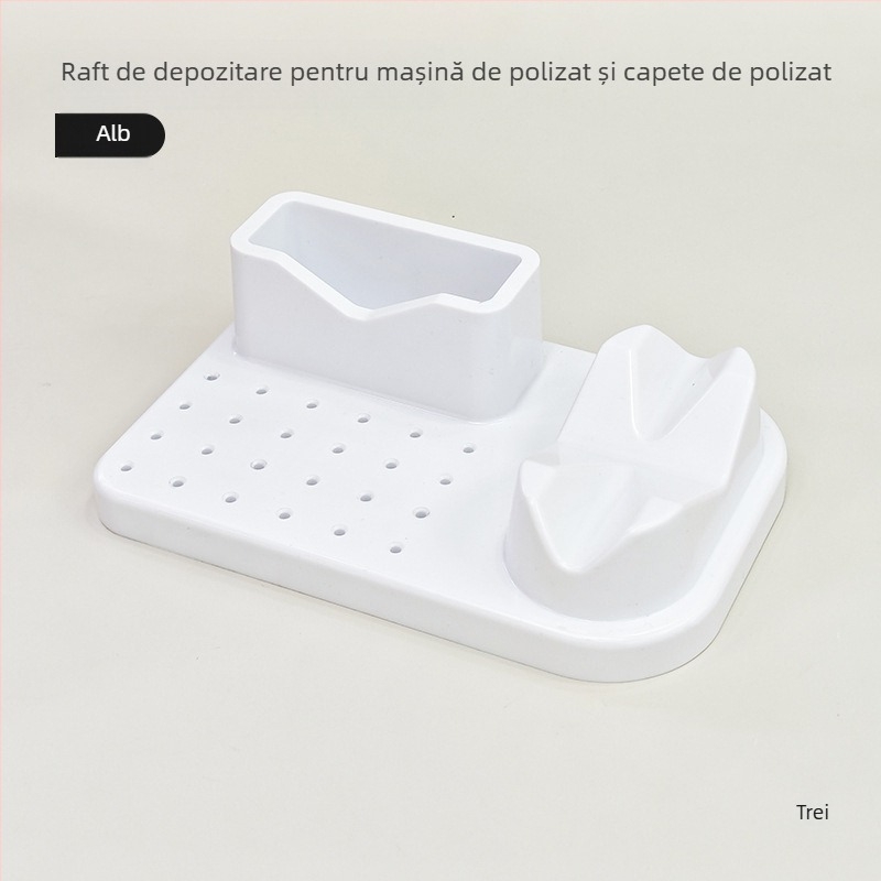 Rack de afișare pentru plasarea polizorului transfrontalier, cap de șlefuire, organizator de burghiu, cutie de manichiură, instrumente de manichiură, cutie de depozitare pentru cap de șlefuire