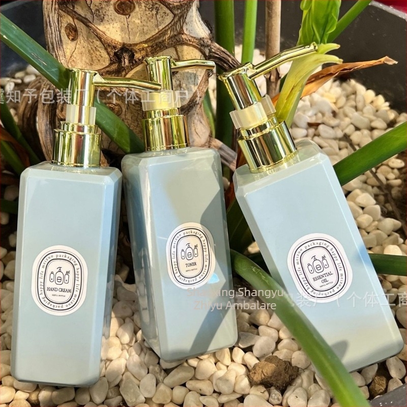 Victoria's Secret Haze Blue 250ml Loțiune pătrată Sticlă de schimb Ulei de masaj pentru salon de înfrumusețare hotelieră de înaltă calitate Lapte esențial