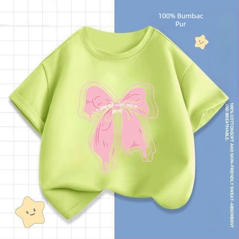 2242 # Tricou cu mânecă scurtă pentru fete, vară nouă, bluze cu mânecă jumătate, haine la modă pentru bebeluși, haine de vară pentru copii