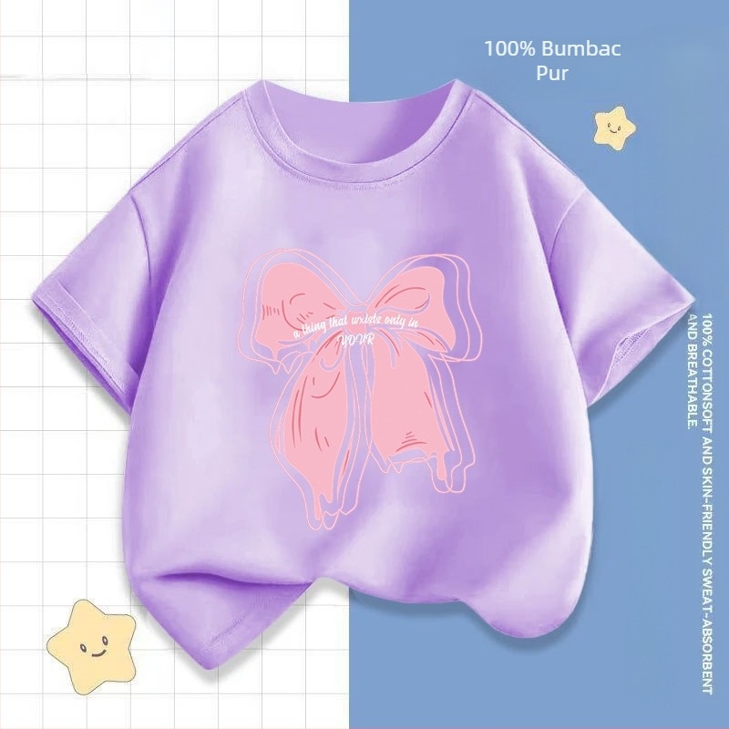 2242 # Tricou cu mânecă scurtă pentru fete, vară nouă, bluze cu mânecă jumătate, haine la modă pentru bebeluși, haine de vară pentru copii