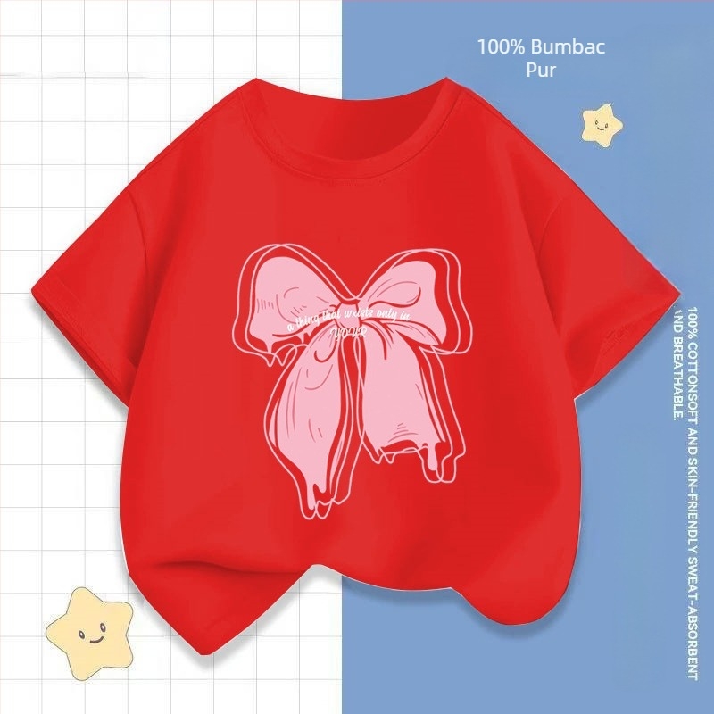 2242 # Tricou cu mânecă scurtă pentru fete, vară nouă, bluze cu mânecă jumătate, haine la modă pentru bebeluși, haine de vară pentru copii