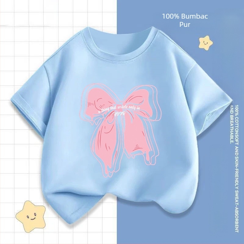 2242 # Tricou cu mânecă scurtă pentru fete, vară nouă, bluze cu mânecă jumătate, haine la modă pentru bebeluși, haine de vară pentru copii