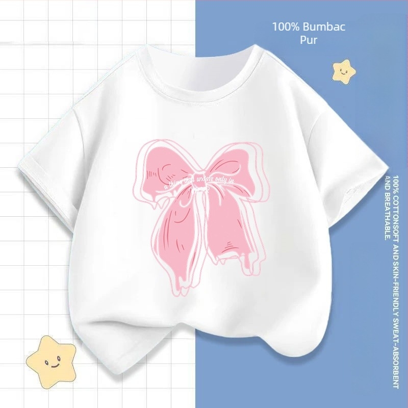 2242 # Tricou cu mânecă scurtă pentru fete, vară nouă, bluze cu mânecă jumătate, haine la modă pentru bebeluși, haine de vară pentru copii