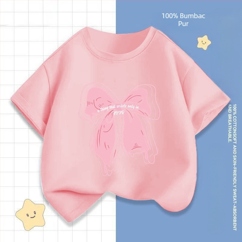 2242 # Tricou cu mânecă scurtă pentru fete, vară nouă, bluze cu mânecă jumătate, haine la modă pentru bebeluși, haine de vară pentru copii