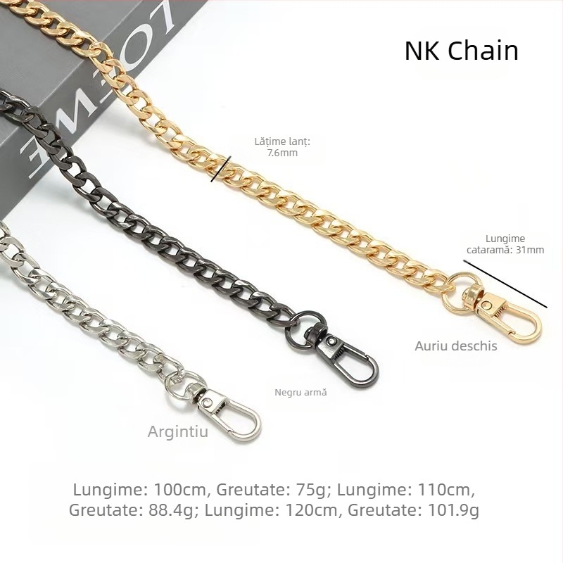 Lanț de geantă accesorii lanț de geantă cumpărați o singură geantă curea de schimb sub braț curea de umăr lanț metalic de înaltă calitate umăr crossbody geantă lanț