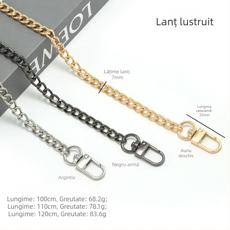 Lanț de geantă accesorii lanț de geantă cumpărați o singură geantă curea de schimb sub braț curea de umăr lanț metalic de înaltă calitate umăr crossbody geantă lanț