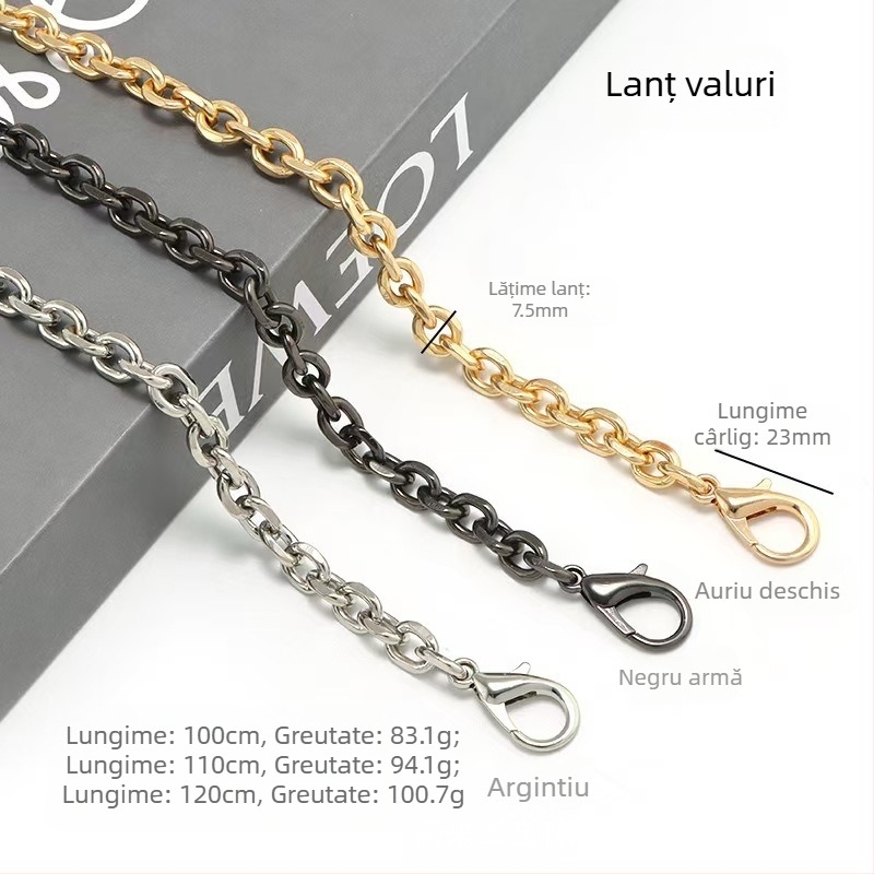 Lanț de geantă accesorii lanț de geantă cumpărați o singură geantă curea de schimb sub braț curea de umăr lanț metalic de înaltă calitate umăr crossbody geantă lanț