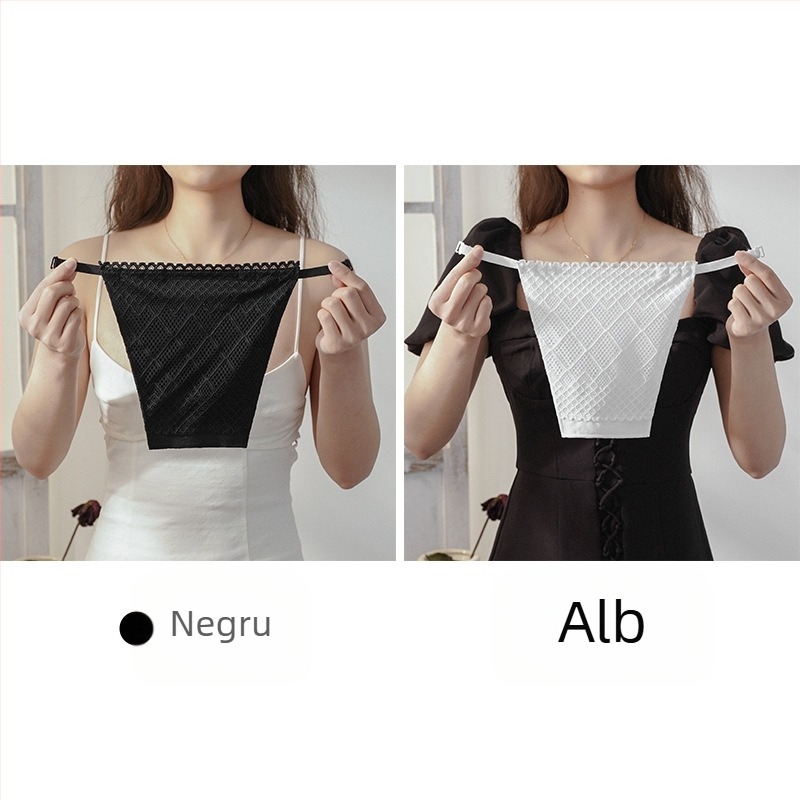 [1/2/3 bucăți] protecție pentru piept cu dantelă dublă, dintr-o singură piesă, anti-expunere, anti-lumină, pentru alergare