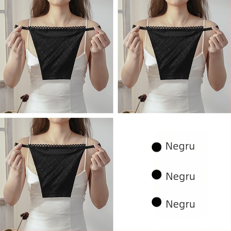 [1/2/3 bucăți] protecție pentru piept cu dantelă dublă, dintr-o singură piesă, anti-expunere, anti-lumină, pentru alergare