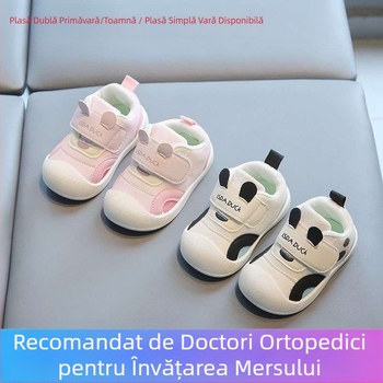 Pantofi respirabili pentru sugari, fete, pantofi de primăvară, antiderapanți, tălpi moi pentru primăvară și toamnă, 0-1-3 ani
