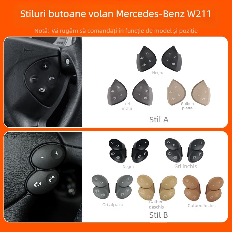 Potrivit pentru butoanele volanului vechi Mercedes-Benz E-Class W211 E200E260E300L, butoane volan multifuncționale