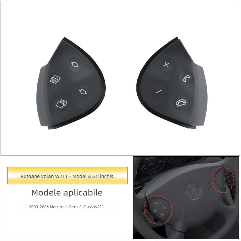 Potrivit pentru butoanele volanului vechi Mercedes-Benz E-Class W211 E200E260E300L, butoane volan multifuncționale