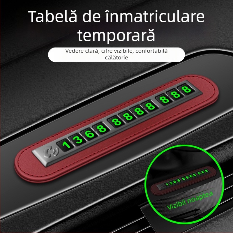 Ornamente digitale pentru plăcuțe de înmatriculare temporare pentru parcare, mutați mașina, personalitate creativă, telefon mobil, mutați plăcuța de înmatriculare pentru mașină