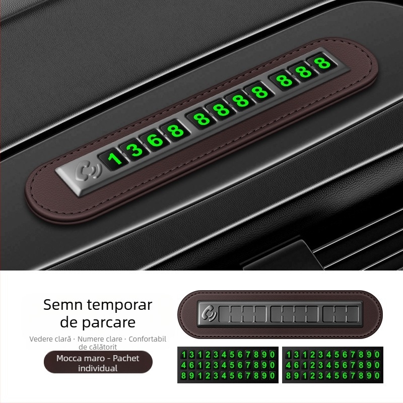 Ornamente digitale pentru plăcuțe de înmatriculare temporare pentru parcare, mutați mașina, personalitate creativă, telefon mobil, mutați plăcuța de înmatriculare pentru mașină