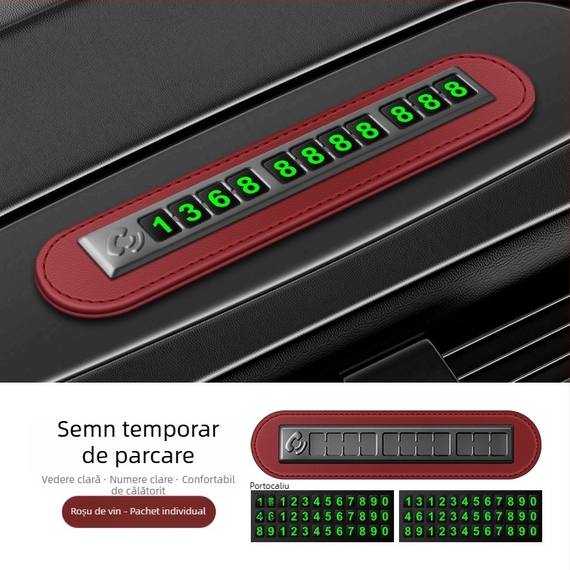 Ornamente digitale pentru plăcuțe de înmatriculare temporare pentru parcare, mutați mașina, personalitate creativă, telefon mobil, mutați plăcuța de înmatriculare pentru mașină