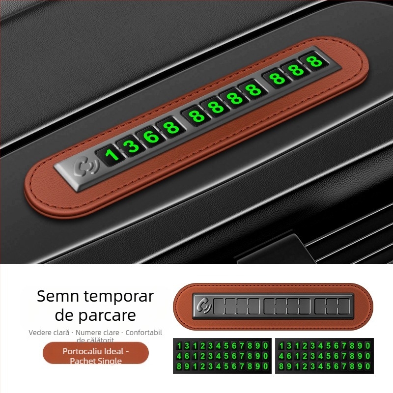 Ornamente digitale pentru plăcuțe de înmatriculare temporare pentru parcare, mutați mașina, personalitate creativă, telefon mobil, mutați plăcuța de înmatriculare pentru mașină
