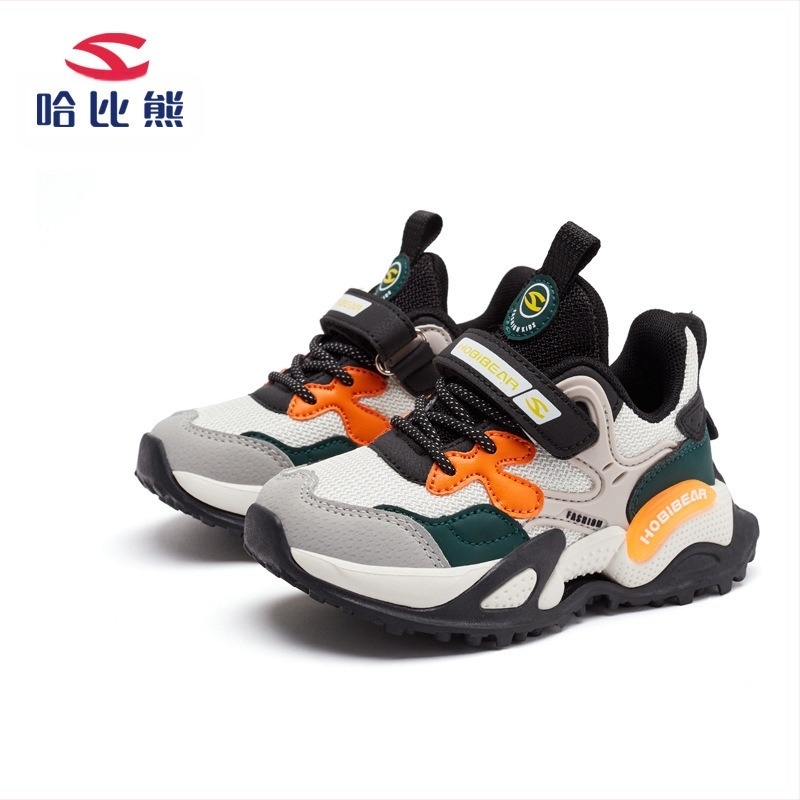 Pantofi sport ușori Habibie pentru copii, băieți și fete, patru sezoane, Joker Velcro 24, toamnă, nouă generație de păr