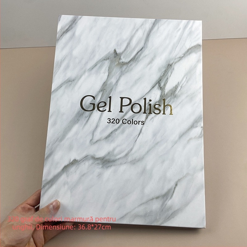 Placă de culori din marmură pentru manichiură, vânzare transfrontalieră, afișaj simplu cu card de culori, afișaj cu lipici pentru ojă, placă de afișare cu mostre