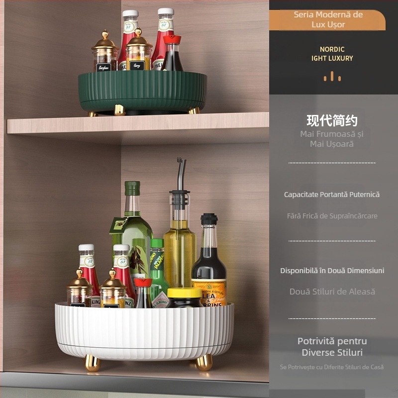 Cutie rotativă pentru depozitarea cosmeticelor, raft de depozitare pentru produse de îngrijire a pielii la 360 de grade, tavă de depozitare pentru masă de toaletă, cutie rotativă de depozitare