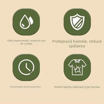 Salopă impermeabilă pentru copii, în stil danez, de toamnă și de iarnă, pentru bebeluși, anti-îmbrăcare, pentru scaun de masă, bavetă pentru mâncat