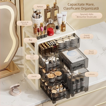 Cutie de depozitare tip sertar pentru birou, organizator de papetărie pentru dormitor, dulap de dosare pentru birou, comodă, cutie de depozitare pentru cosmetice