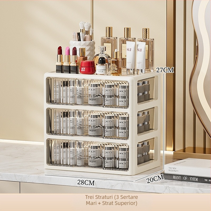 Cutie de depozitare tip sertar pentru birou, organizator de papetărie pentru dormitor, dulap de dosare pentru birou, comodă, cutie de depozitare pentru cosmetice