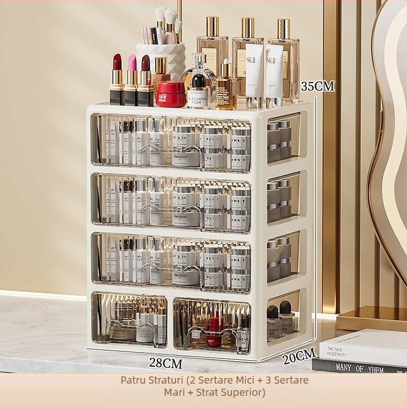 Cutie de depozitare tip sertar pentru birou, organizator de papetărie pentru dormitor, dulap de dosare pentru birou, comodă, cutie de depozitare pentru cosmetice