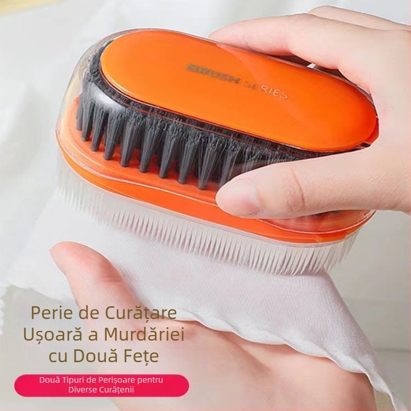 Perie de curățare multifuncțională pentru uz casnic, fără rănire, super moale, pentru pantofi, perie de curățare a părului moale, perie de pantofi cu dublă spălare, perie pentru artefacte