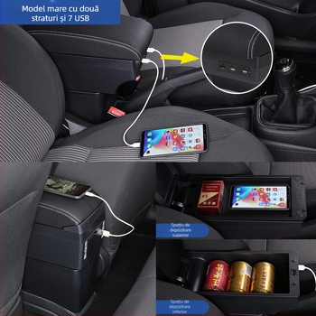Aplicabil pentru cotiera Volkswagen Sagitar 07-11, cutie de depozitare pentru cotiera centrală veche Golf 6, modificare accesorii