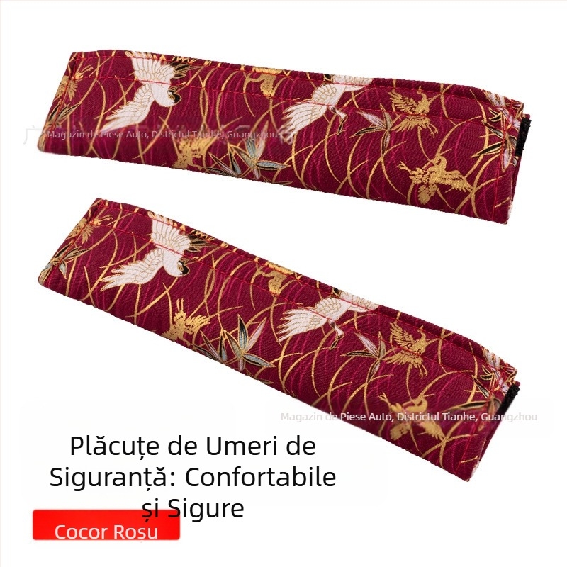 Husă de protecție pentru umăr auto, husă japoneză și pentru centura de siguranță pentru moară de vânt, husă de protecție auto, husă decorativă pentru centura de siguranță