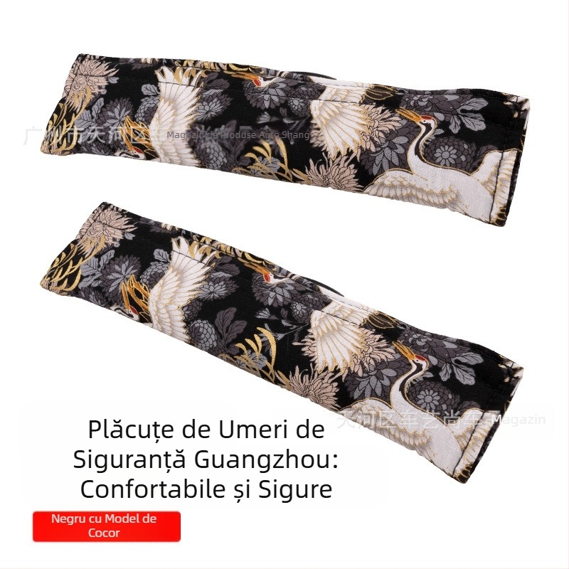 Husă de protecție pentru umăr auto, husă japoneză și pentru centura de siguranță pentru moară de vânt, husă de protecție auto, husă decorativă pentru centura de siguranță