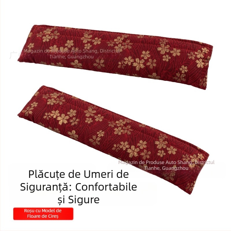Husă de protecție pentru umăr auto, husă japoneză și pentru centura de siguranță pentru moară de vânt, husă de protecție auto, husă decorativă pentru centura de siguranță