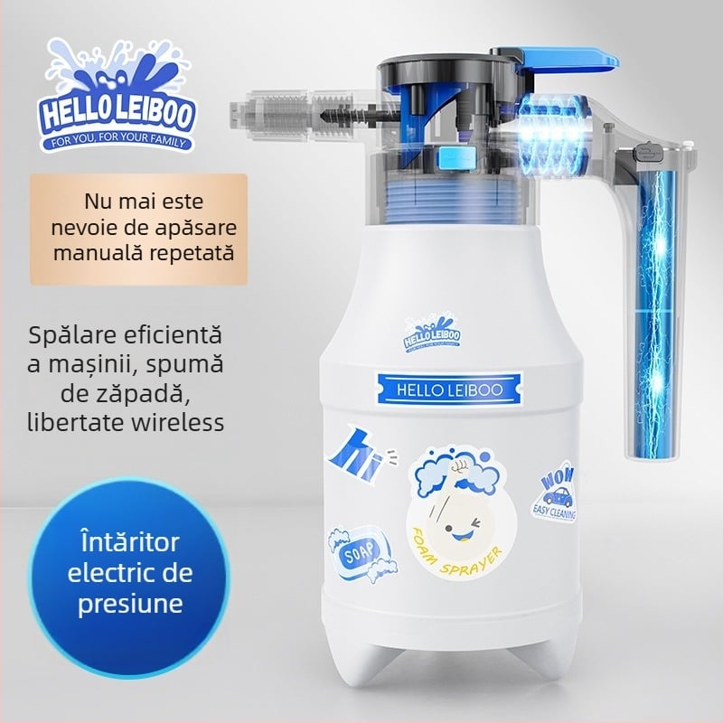 Spălătorie auto electrică cu spumă specială, stropitoare pneumatică cu încărcare wireless, pulverizator de grădinărit, cap de pulverizare