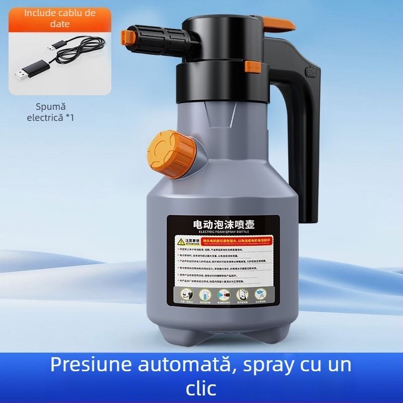 Spălătorie auto electrică cu spumă specială, stropitoare pneumatică cu încărcare wireless, pulverizator de grădinărit, cap de pulverizare