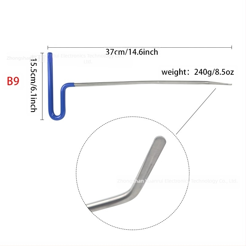 Costum pentru tija superioară, scule de reparare a zgârieturilor din tablă auto, costum pentru marcarea gropilor, bară de rangă, instrument de reparare auto fără vopsea