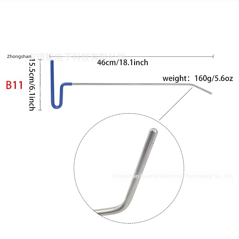 Costum pentru tija superioară, scule de reparare a zgârieturilor din tablă auto, costum pentru marcarea gropilor, bară de rangă, instrument de reparare auto fără vopsea
