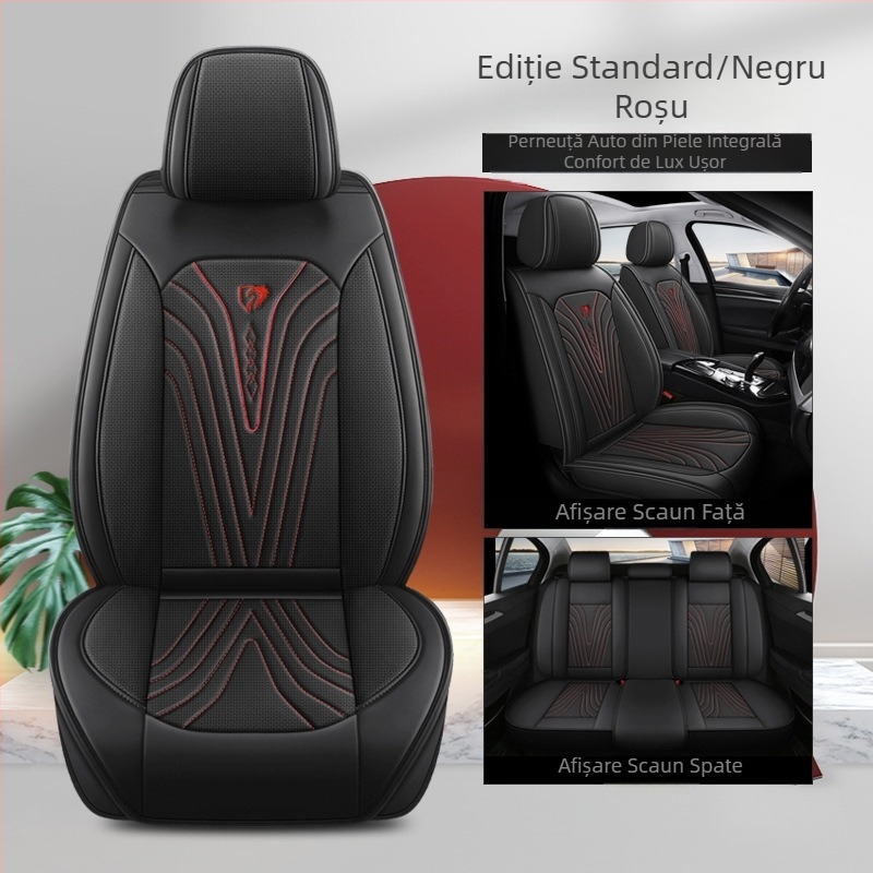 Pernă auto nouă, complet înconjurată, pernă universală pentru patru anotimpuri, husă de scaun specială respirabilă din piele perforată, pernă de scaun auto de vară