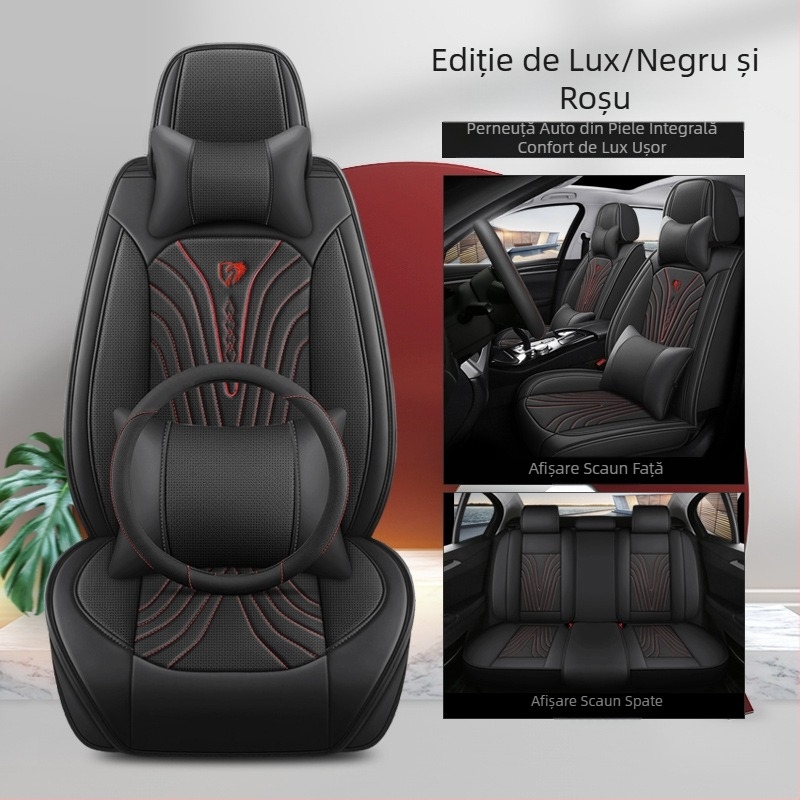 Pernă auto nouă, complet înconjurată, pernă universală pentru patru anotimpuri, husă de scaun specială respirabilă din piele perforată, pernă de scaun auto de vară
