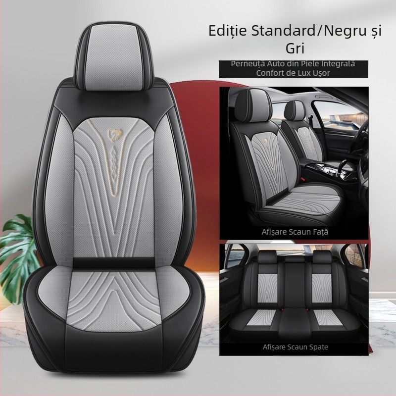 Pernă auto nouă, complet înconjurată, pernă universală pentru patru anotimpuri, husă de scaun specială respirabilă din piele perforată, pernă de scaun auto de vară