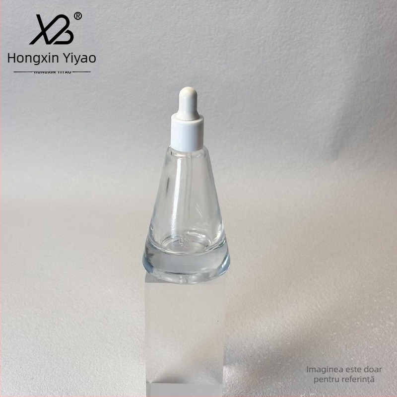 Nou în stoc 20ml sticlă conică de ceai înghețată cu fund gros, sticlă cu pulverizator, pipetă, ulei esențial, sticlă de parfum, sub-sticlă esență