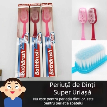 Perie de dinți mare pentru coafat, perie de baie, perie de curățare pentru animale de companie, perie de baie cu masaj